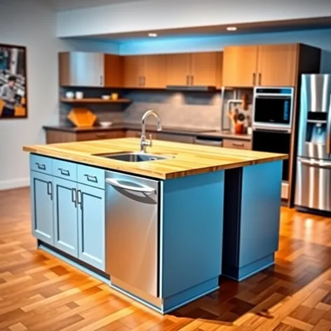 kitchen island with sink