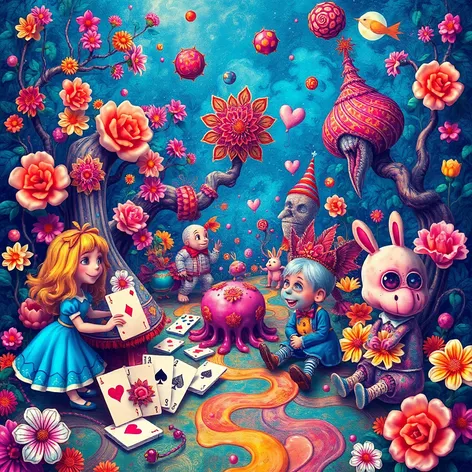 trippy alice in wonderland