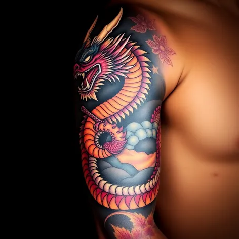 dragon sleeve tattoo