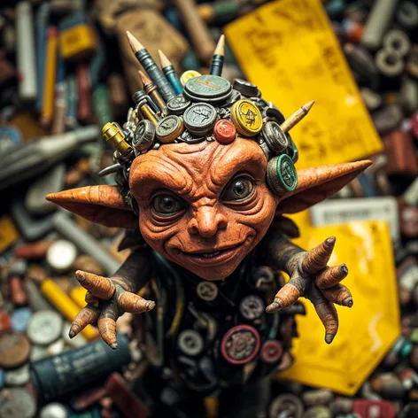 Goblin made of trash,