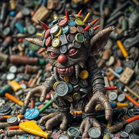 Goblin made of trash,