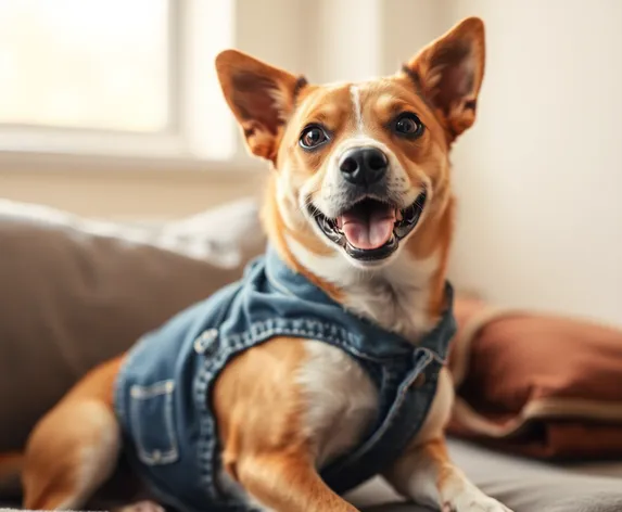 dog denim vest