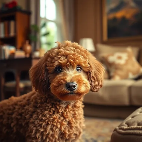 brown poodle