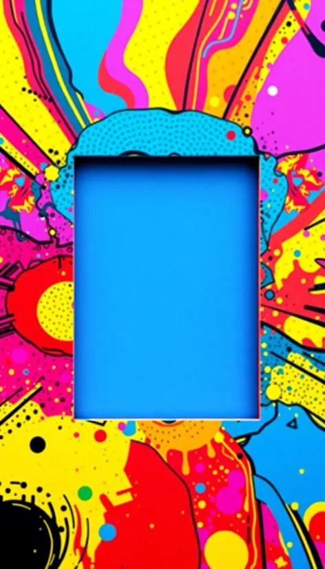 pop culture colorful frame