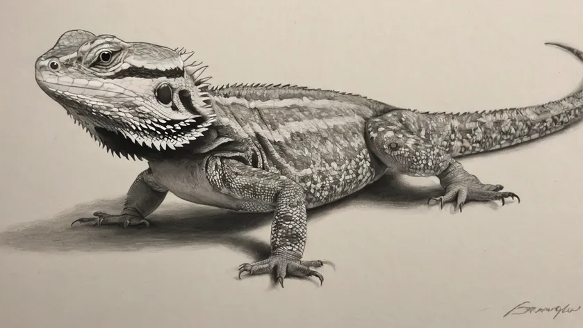 bearded dragon drawing