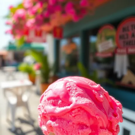 pink ice cream