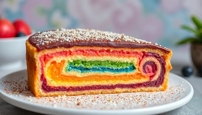 rainbow crespelle cake