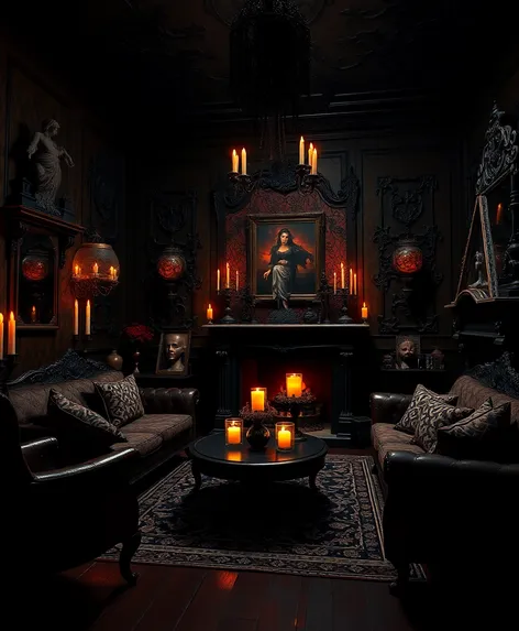 gothic interior living room