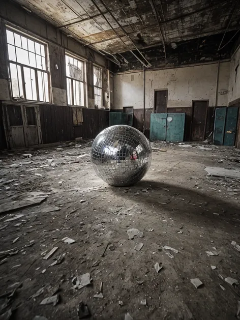 disco ball in trash