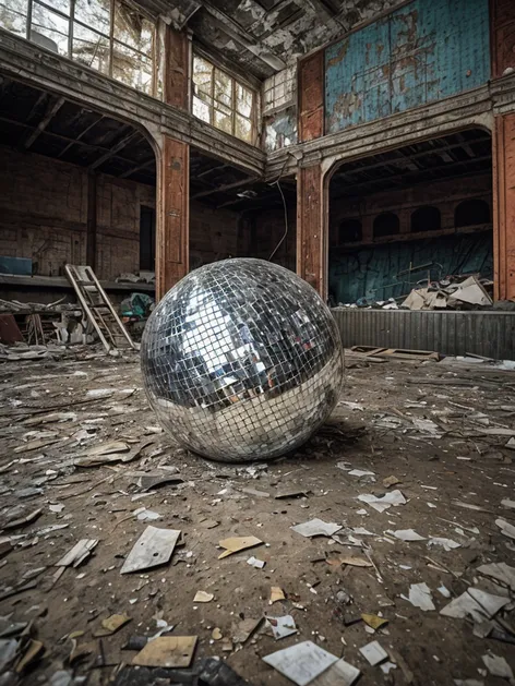 disco ball in trash