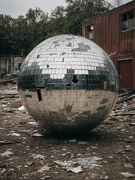 disco ball in trash