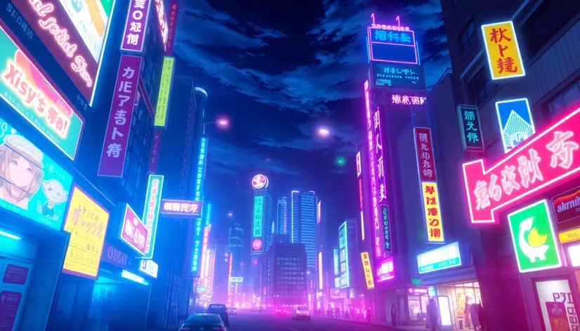 anime city night