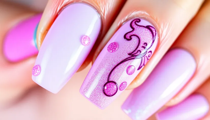 pink nails design