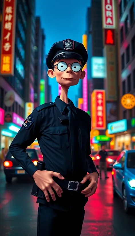 skinny police officer