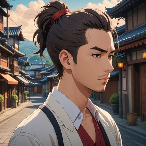 Make character Man bun