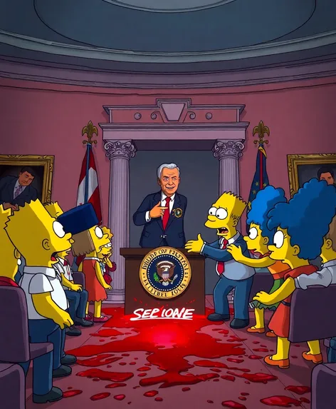 simpsons president shot