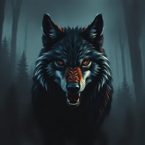 angry wolf