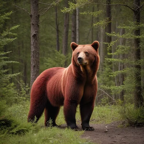 red bear wild animal