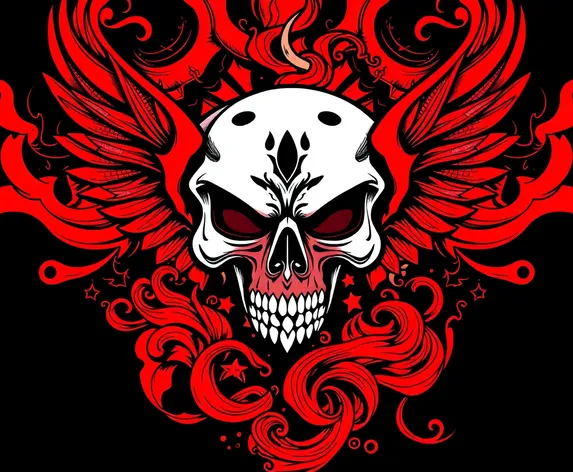 black red tattoo style