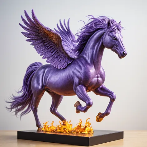 realistic violet pegasus with