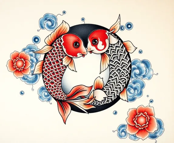 yin yang koi fish