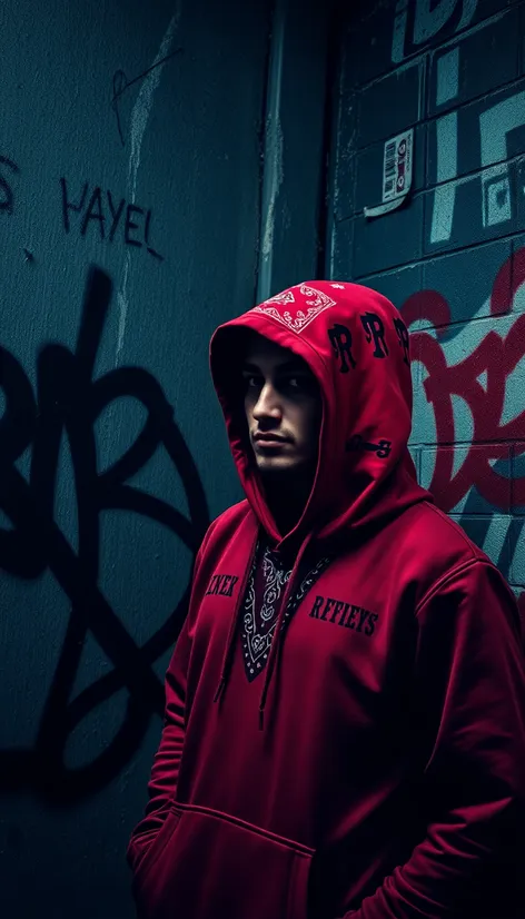 red bandana hoodie