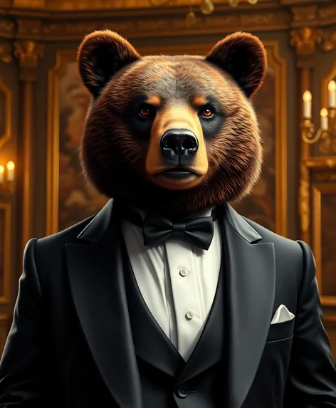 bear in a tuxedo