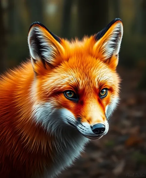 realistic fox coloring pages