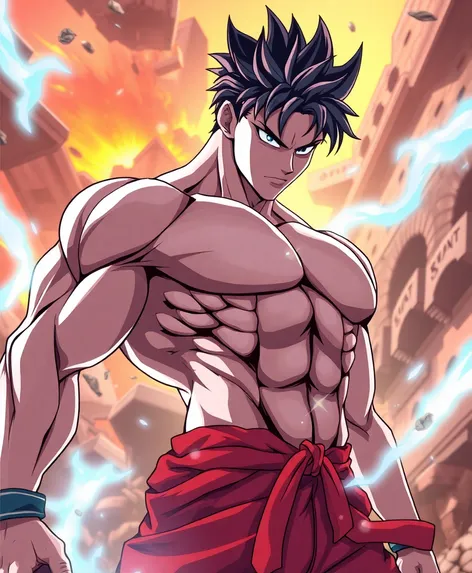 muscular anime guy