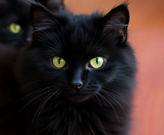 fluffy black cats with