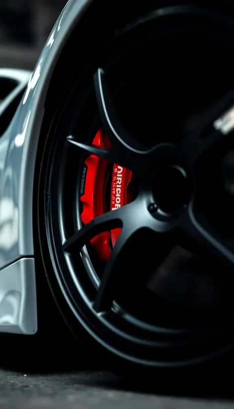 red caliper on white