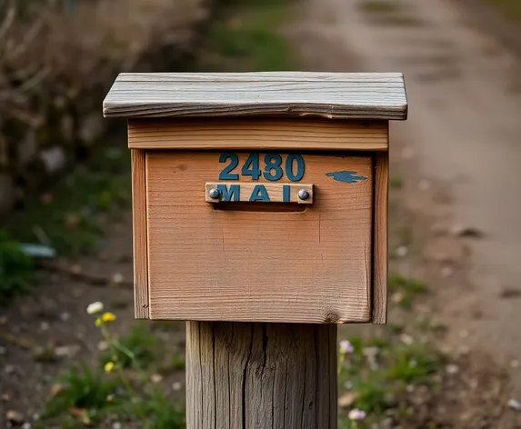 wooden mail post