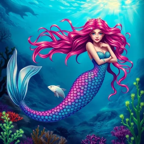 mermaid color pages