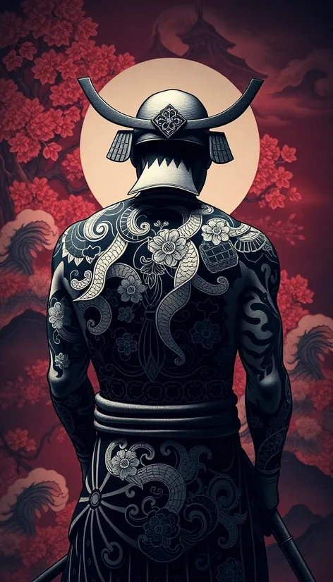 samurai tattoo on back