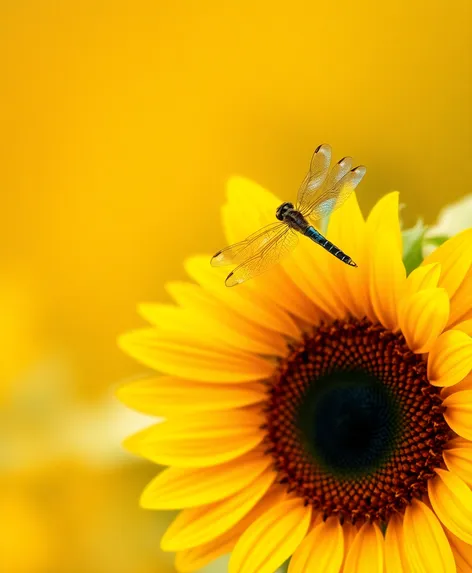 sunflower and dragonfly tattoo