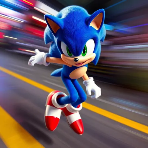 sonic running art