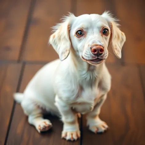 white dachshund dog