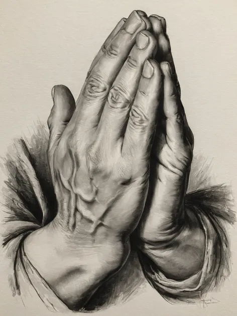 praying hands drawing