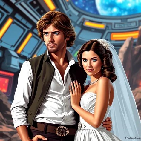 han solo leia wedding