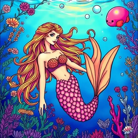 mermaid coloring sheets