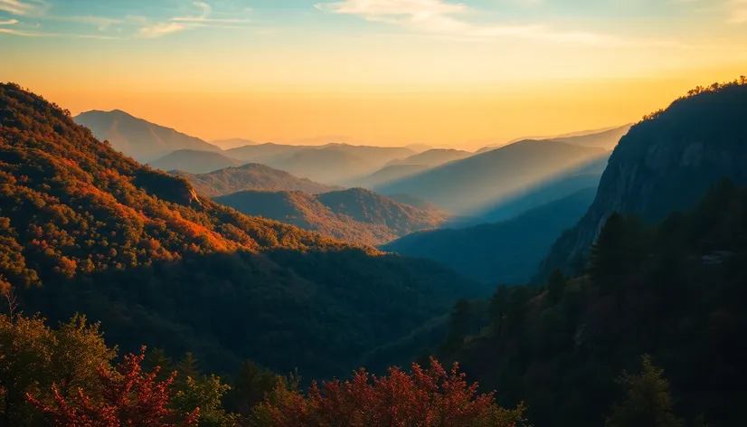 blue ridge mountains drawn