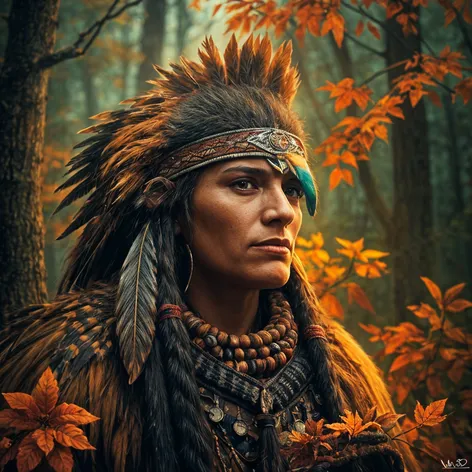 Native American warrior with