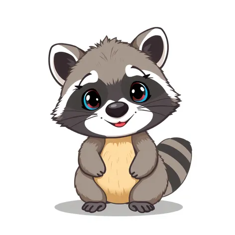 racoon cartoon drawing