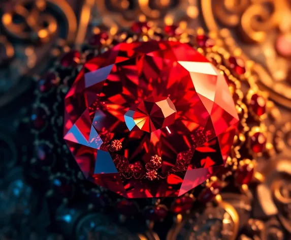 red gemstone