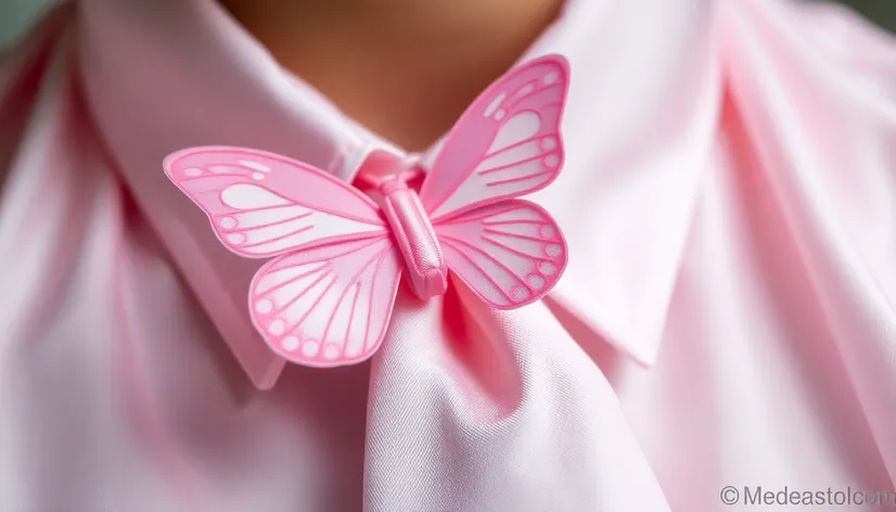 pink butterfly tie