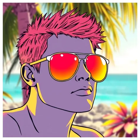 cool sunglasses drawn