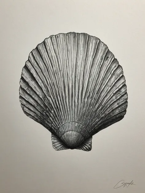 scallop drawing