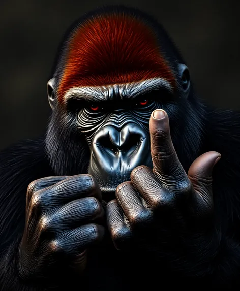 gorilla middle finger