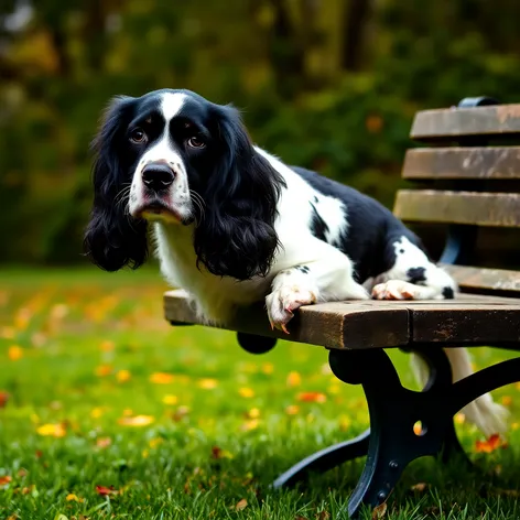 bench english springer spaniel