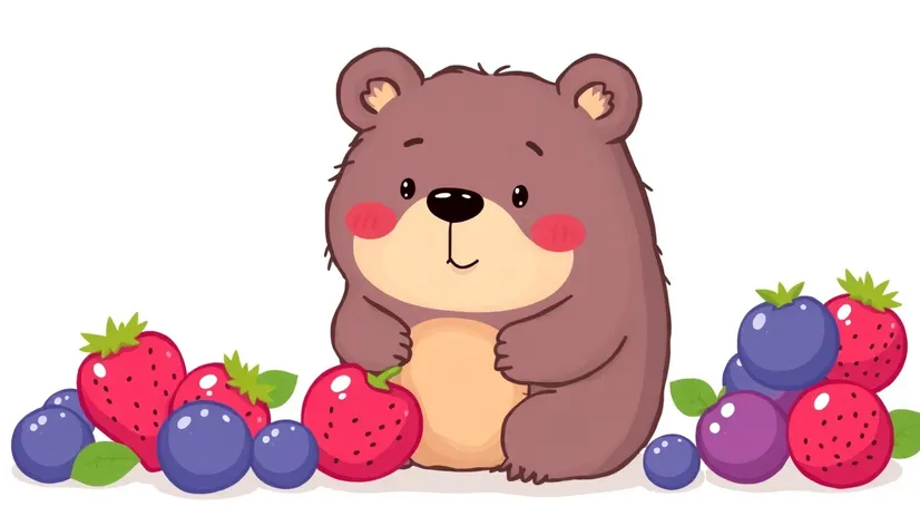 bear berry drawing easy